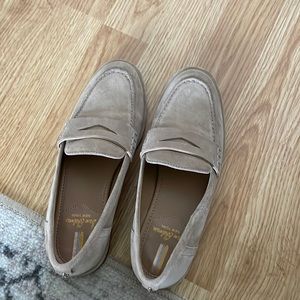 Suede penny loafer